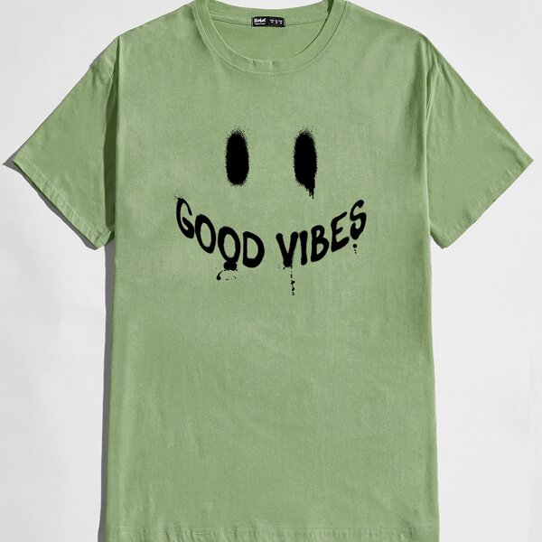 

Guys Letter Graphic Tee, Lime green