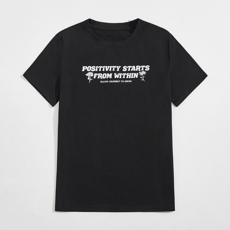 

Guys Slogan Graphic Tee, Black