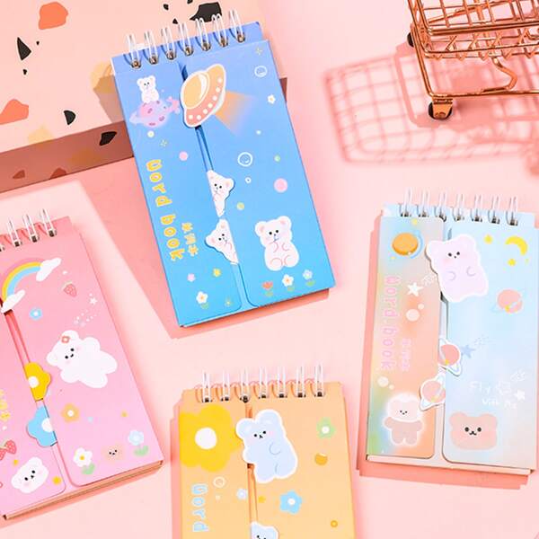 

1pc Cartoon Graphic Random Notebook, Multicolor