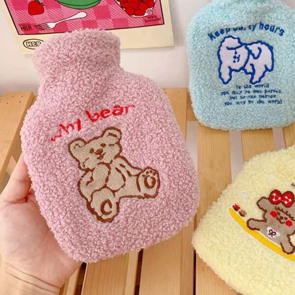 

1pc Random Cartoon Plush Hot Water Bag, Multicolor