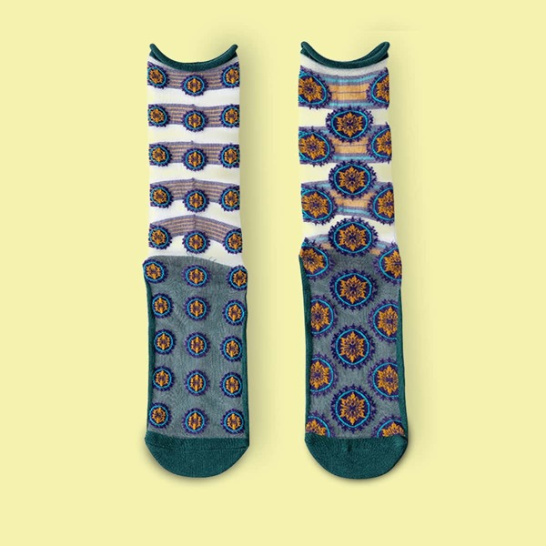 

Graphic Crew Socks, Dark green