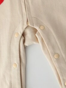 Peninsula Baby Áo liền quần Em bé Nơ Bướm Túi Dây kéo Khối Màu Rau quả Giải trí - Nhiều màu - Xem 6