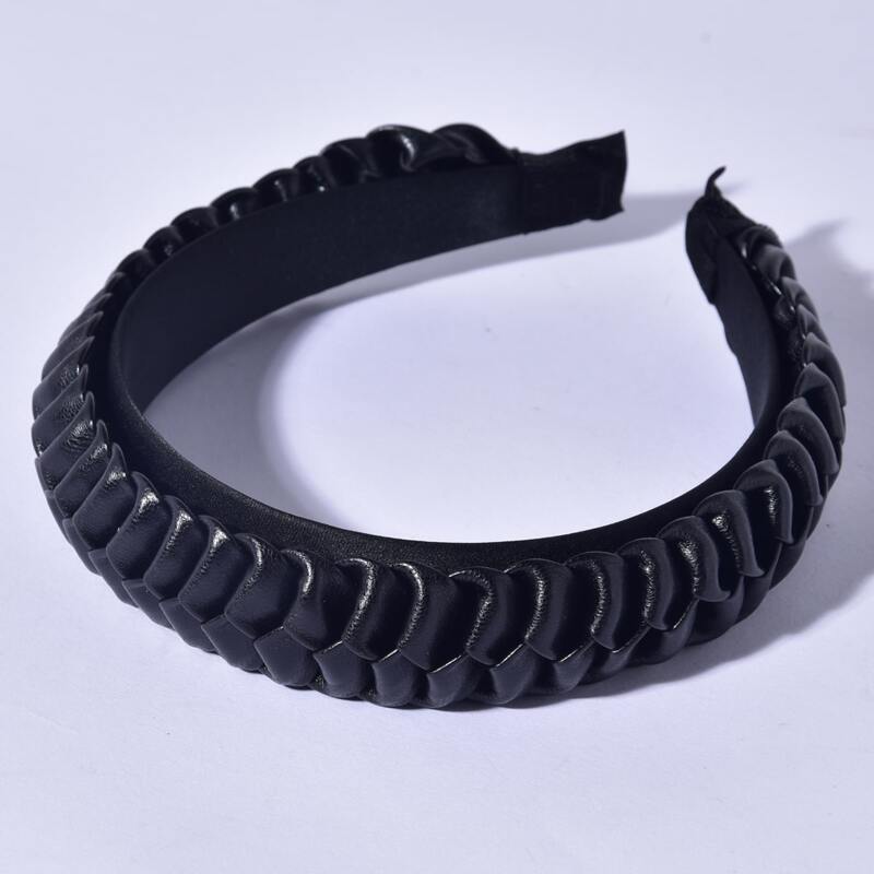 

Solid Braided Headband, Black