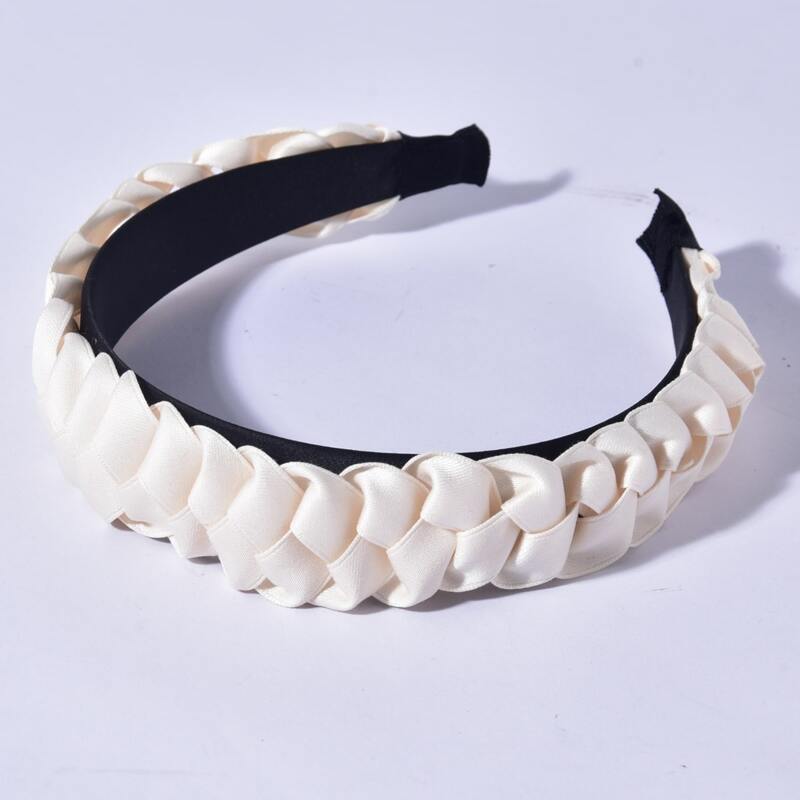 

Solid Braided Headband, Beige