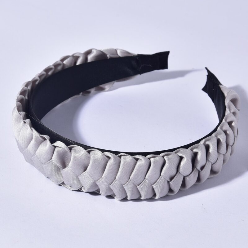 

Solid Braided Headband, Light grey