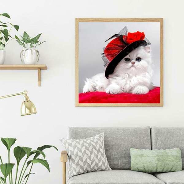 

Cat Pattern DIY Diamond Unframed Painting, Multicolor