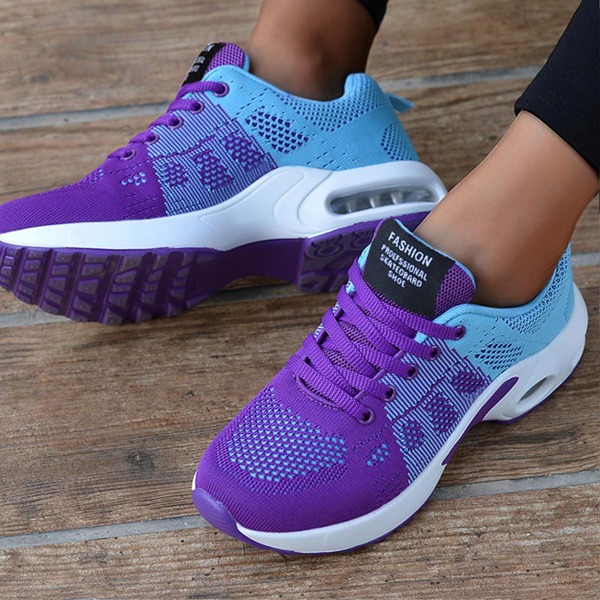 

Two Tone Lace Up Front Running Shoes, Multicolor