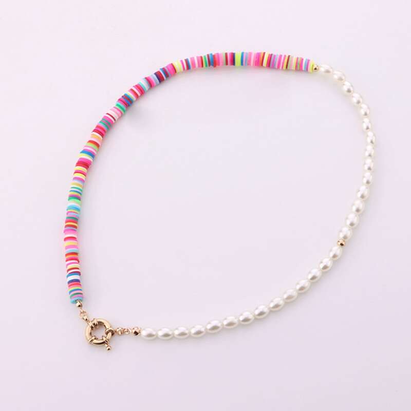 

Faux Pearl Beaded Necklace, Gold