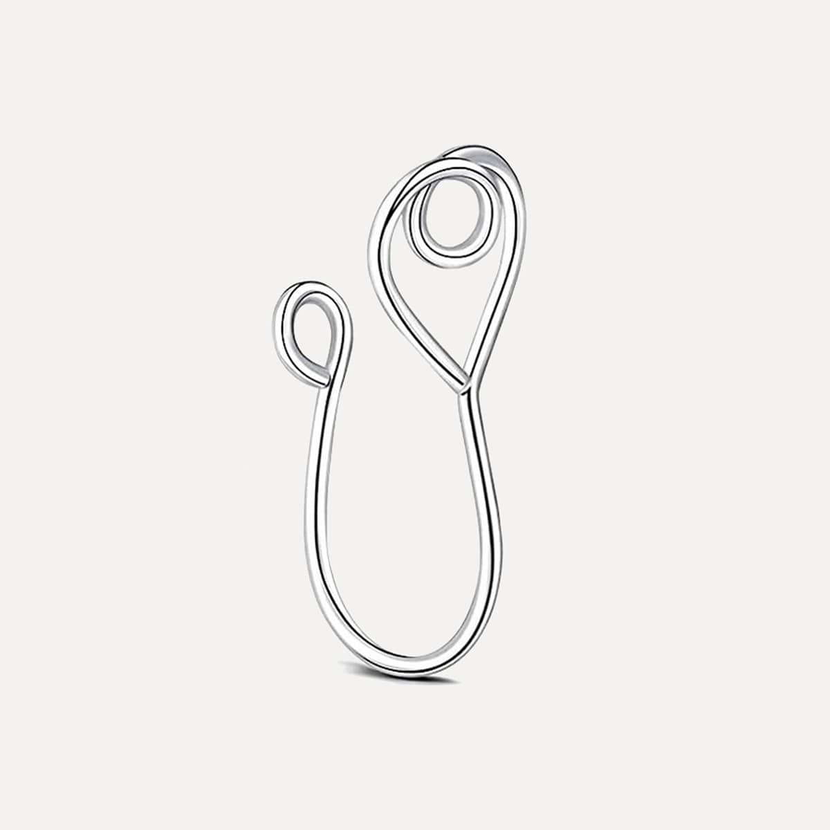 

Structured Nose Ring, Silver