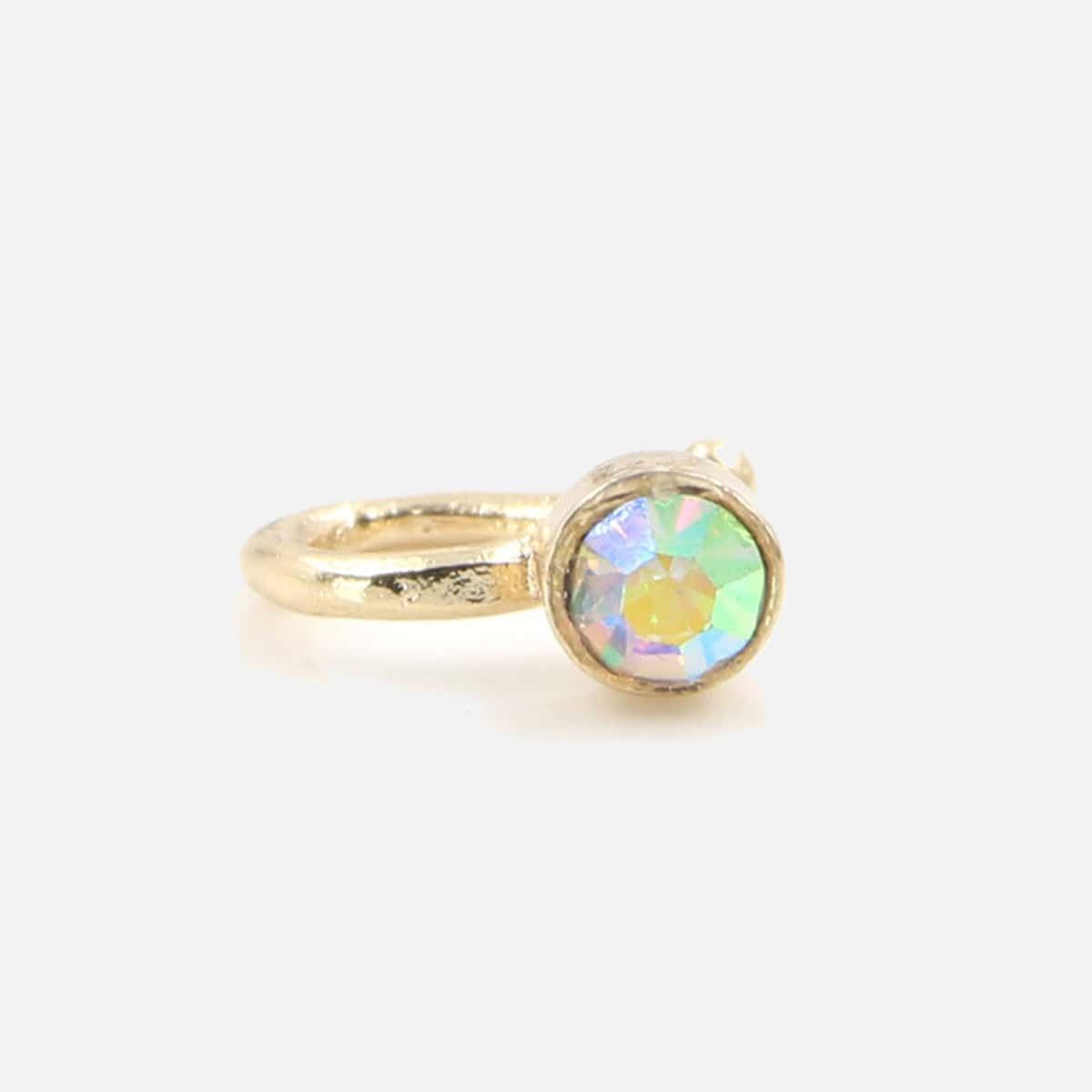 

Rhinestone Decor Nose Ring, Gold