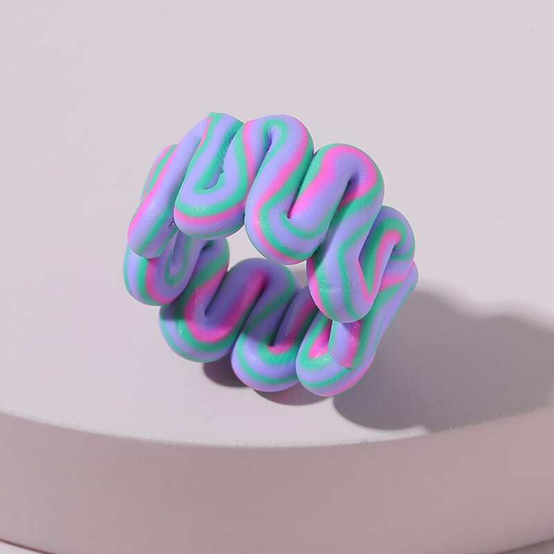 

Color Block Ring, Purple
