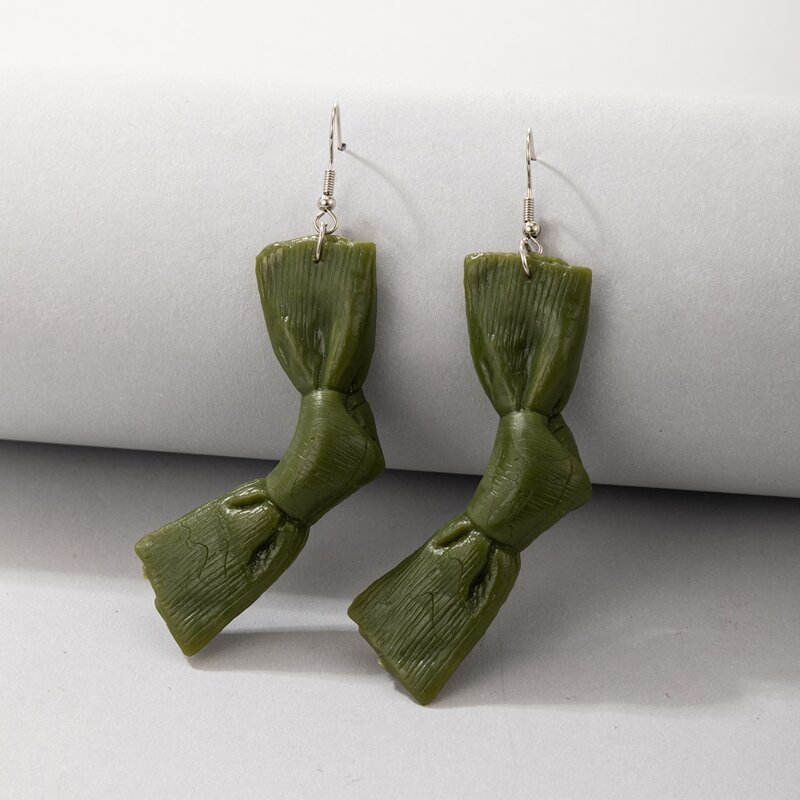 

Kelp Drop Earrings, Dark green
