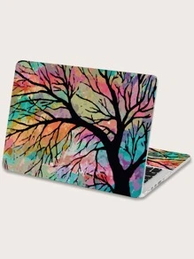 2pcs Tree Pattern Laptop Sticker - Multicolor - View 1