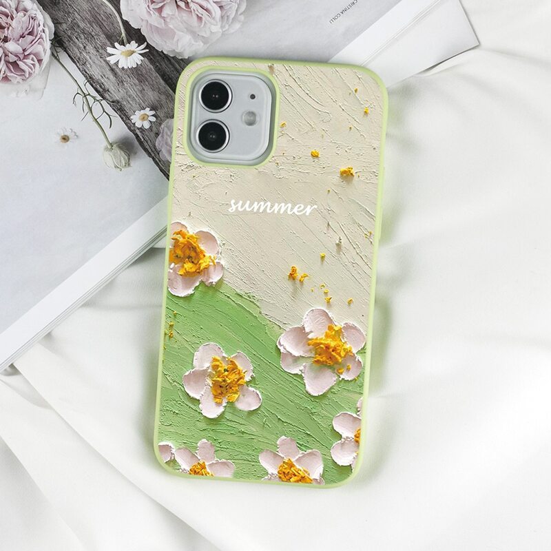 

Flower Pattern Phone Case, Green
