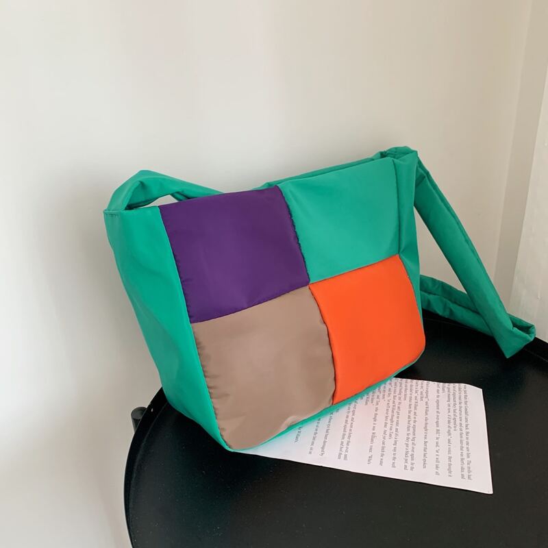 

Colorblock Crossbody Bag, Green
