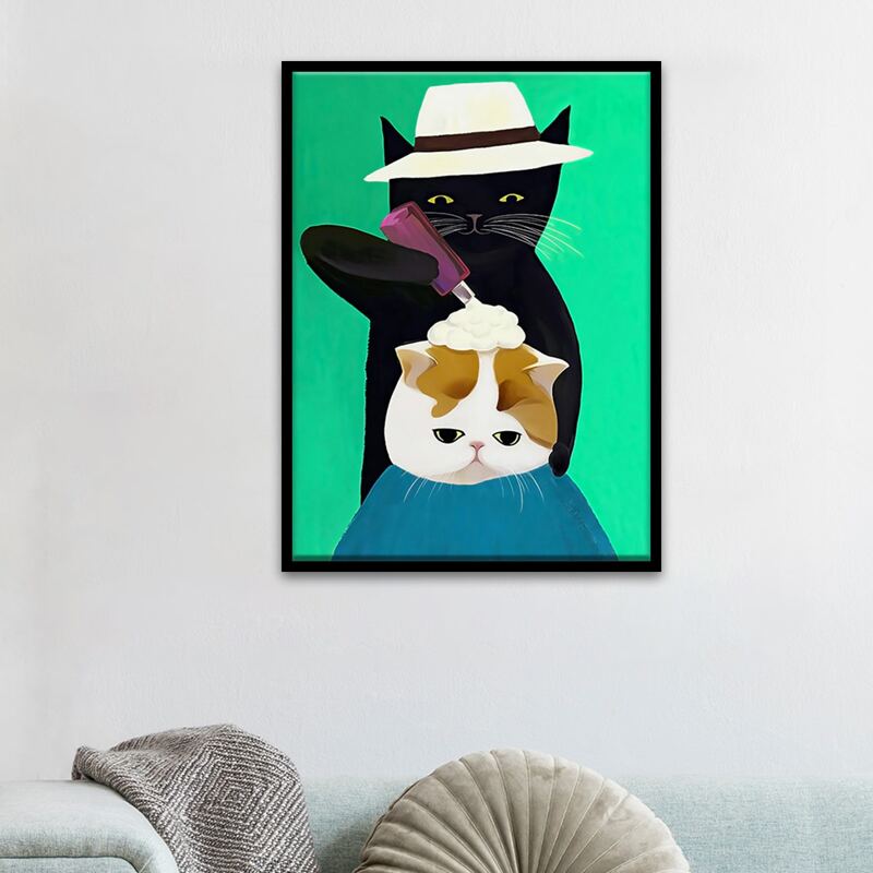 

Cat DIY Diamond Unframed Painting, Multicolor