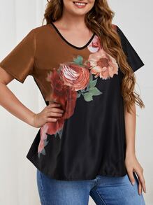 EMERY ROSE Blusa con estampado floral - Multicolor - Ver 1