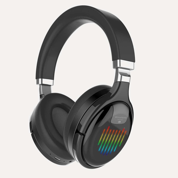 

Складная стереогарнитура Bluetooth со светодиодной подсветкой, Чёрный