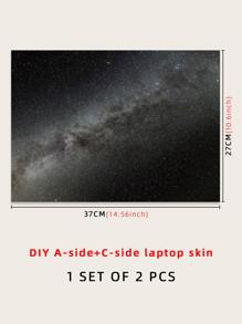 2 piezas Pegatina para portátil galaxia - Multicolor - Ver 5