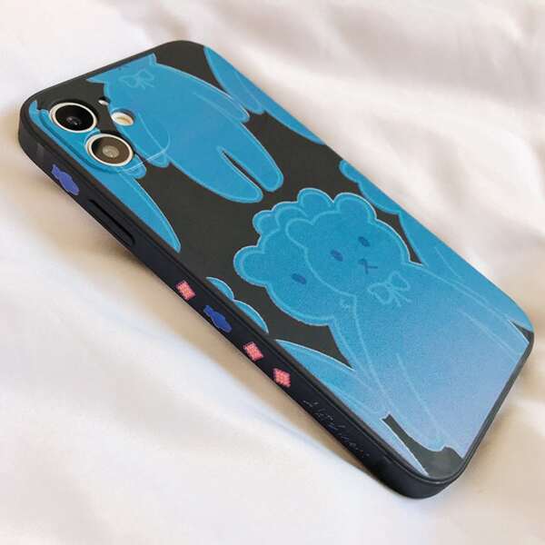

Cartoon Bear Phone Case, Black