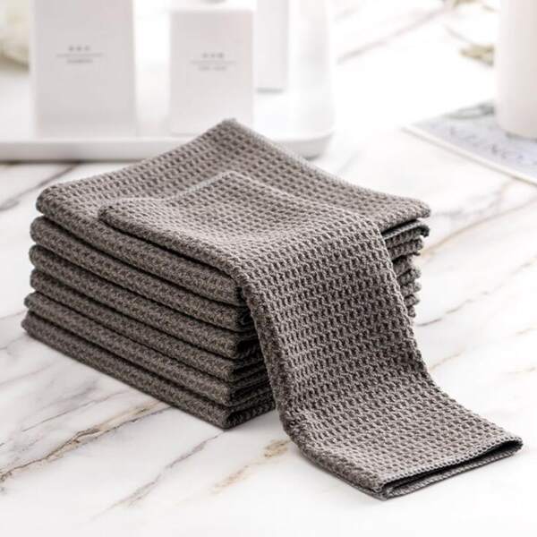 

1pc Solid Cleaning Rag, Grey
