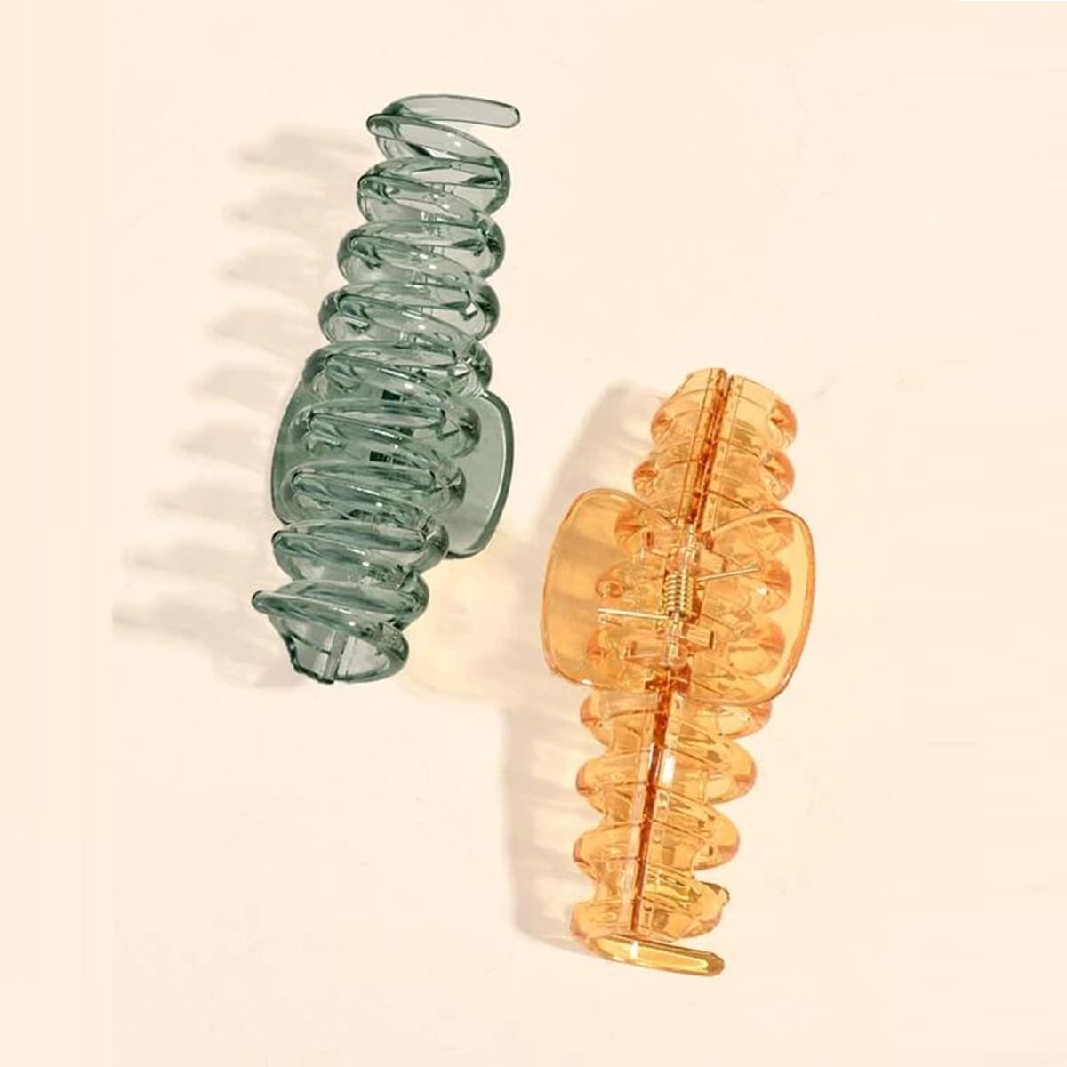 

6pcs Clear Hair Claw, Multicolor