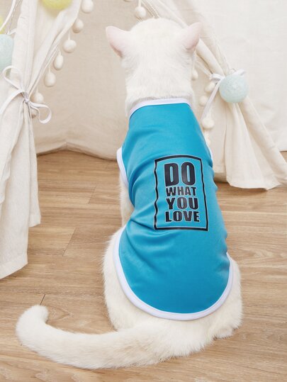 Slogan Graphic Pet Tank Top