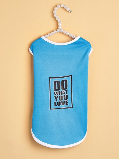 Slogan Graphic Pet Tank Top
