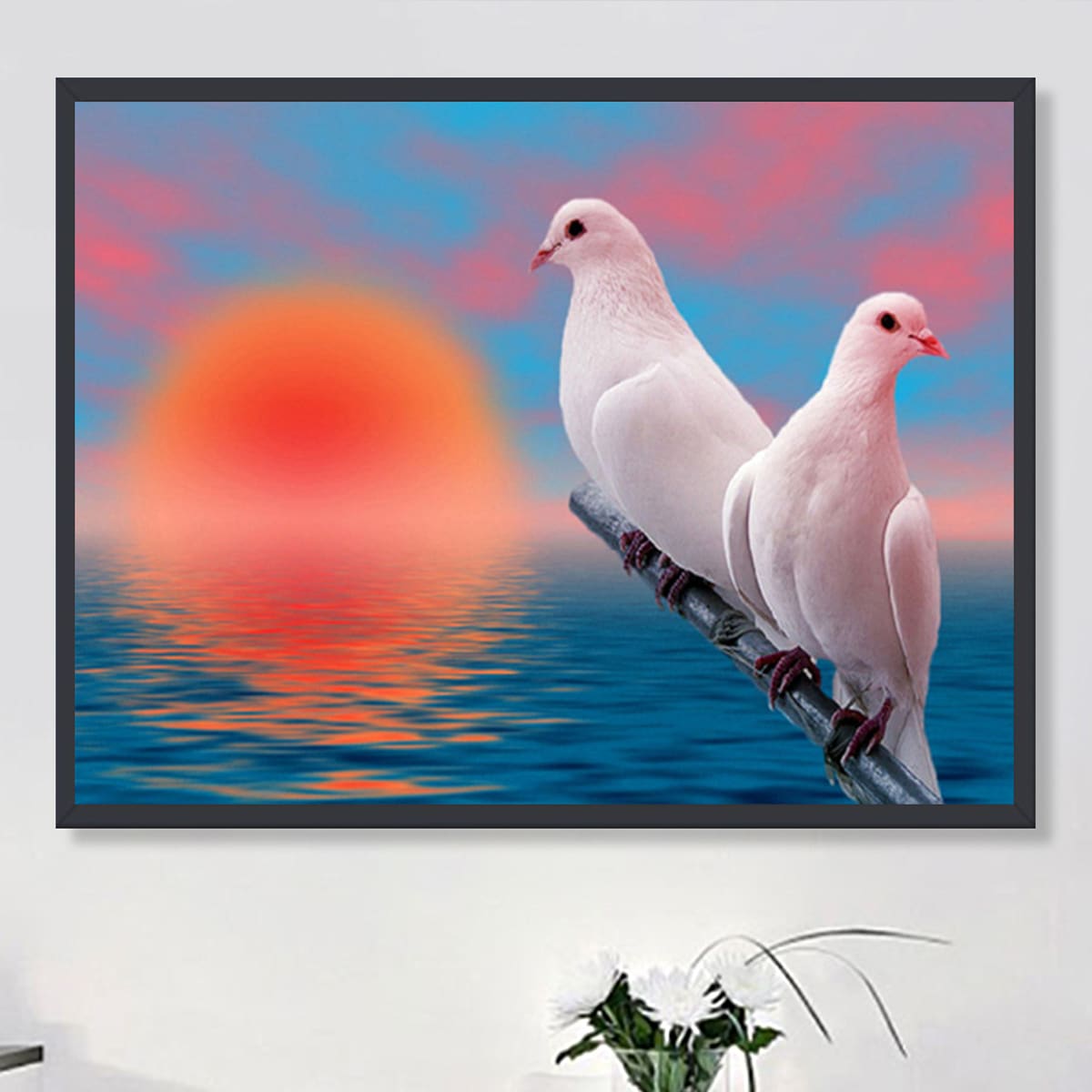 

Pigeon Print DIY Diamond Unframed Painting, Multicolor