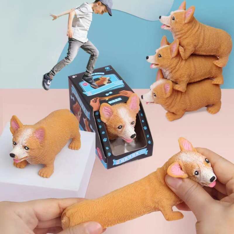 

1pc Corgi Pinch Toy, Yellow