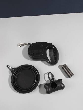 1set Pet Bowl & Leash & Poopbag