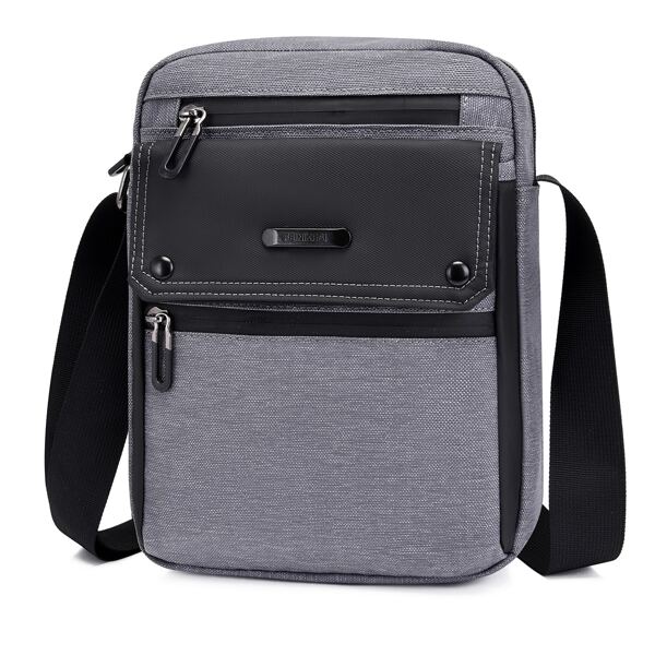 

Men Two Tone Crossbody Bag, Grey