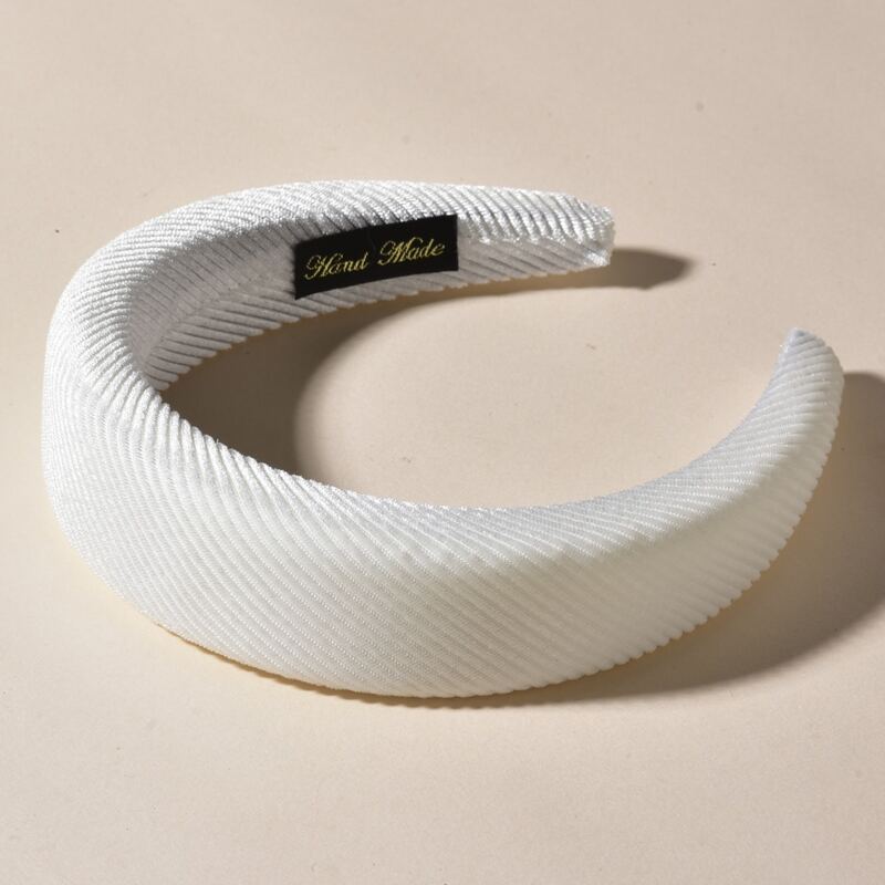

1pc Plain Wide Headband, White