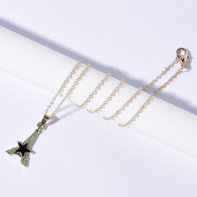 

Star Decor Chain Necklace, Multicolor