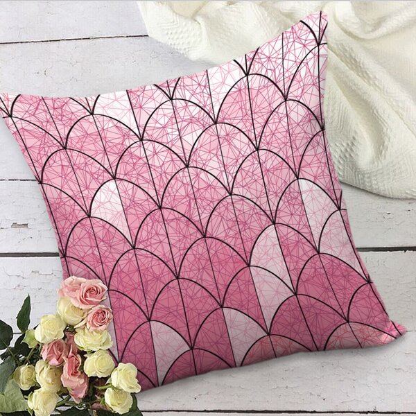 

Wave Pattern Cushion Cover Without Filler, Pink