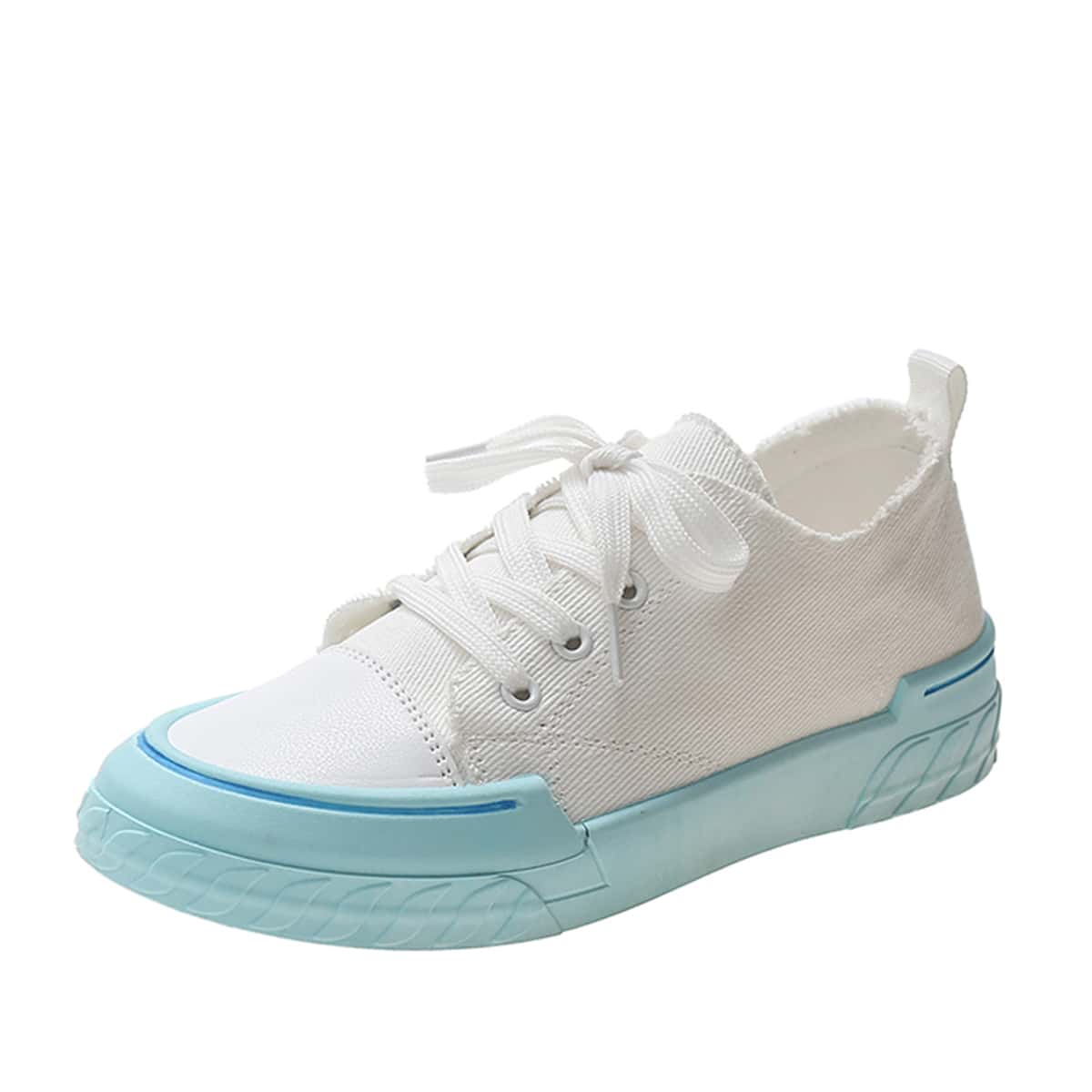 

Lace-up Front Canvas Shoes, Blue
