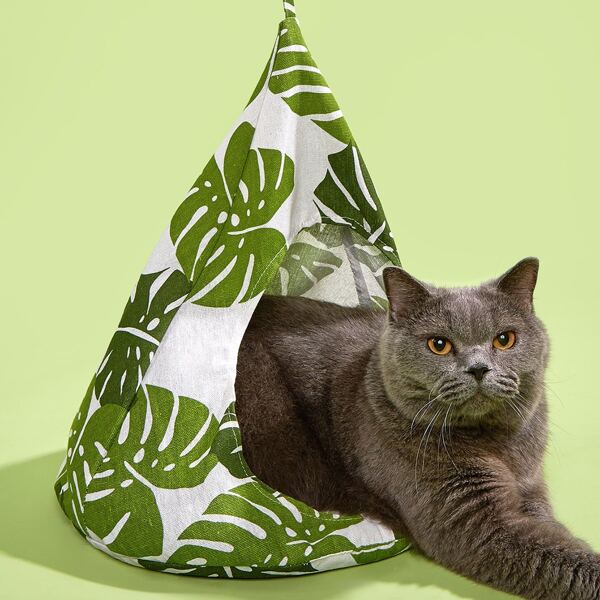 

Leaf Print Pet Hammock, Multicolor