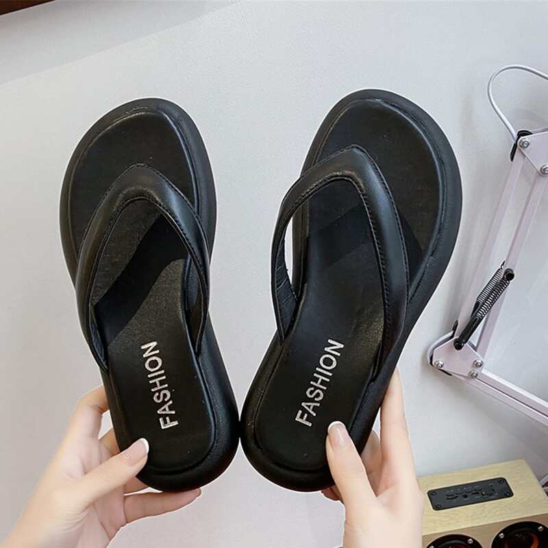 

Solid Thong Sandals, Black