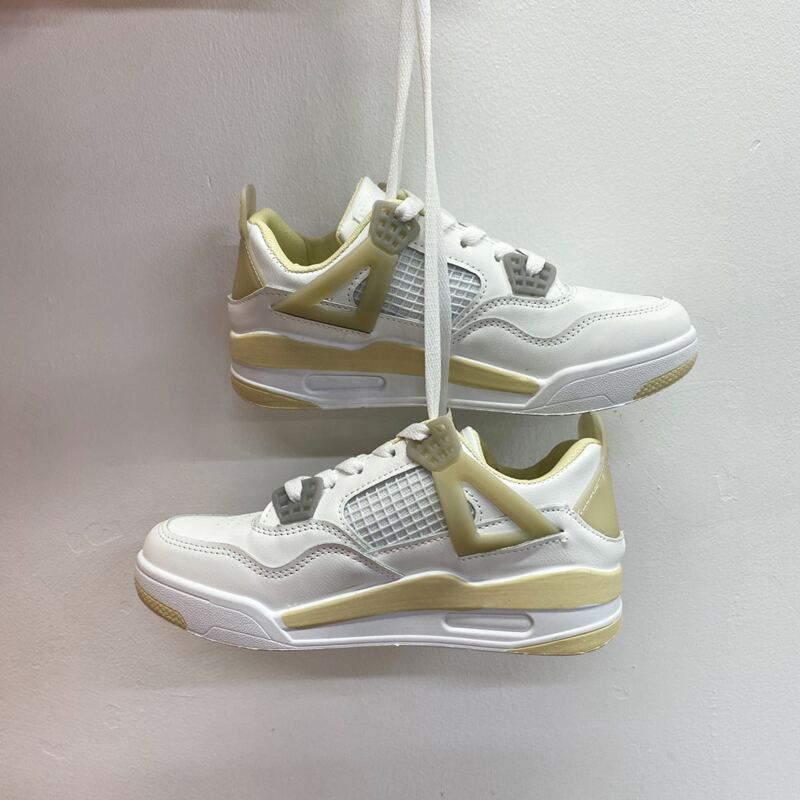 

Lace-up Front Breathable Chunky Sneakers, Beige