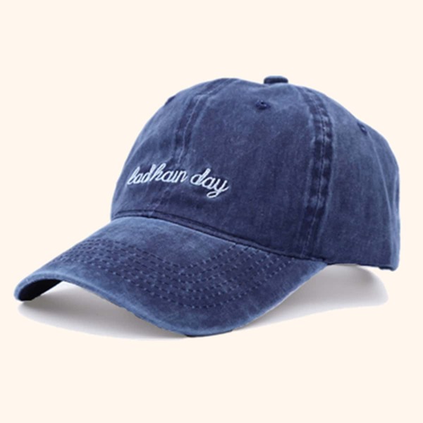 

Letter Embroidered Baseball Cap, Blue