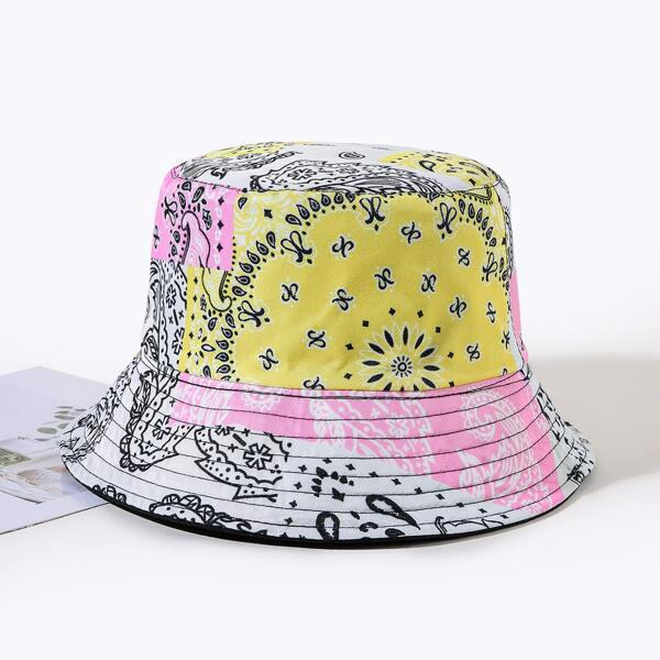 

Paisley Print Bucket Hat, Multicolor