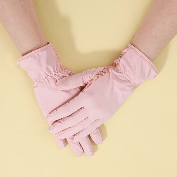 

Solid Breathable Gloves, Pink