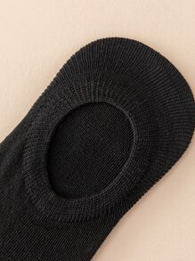 5pairs Solid Short Socks - Black - View 3