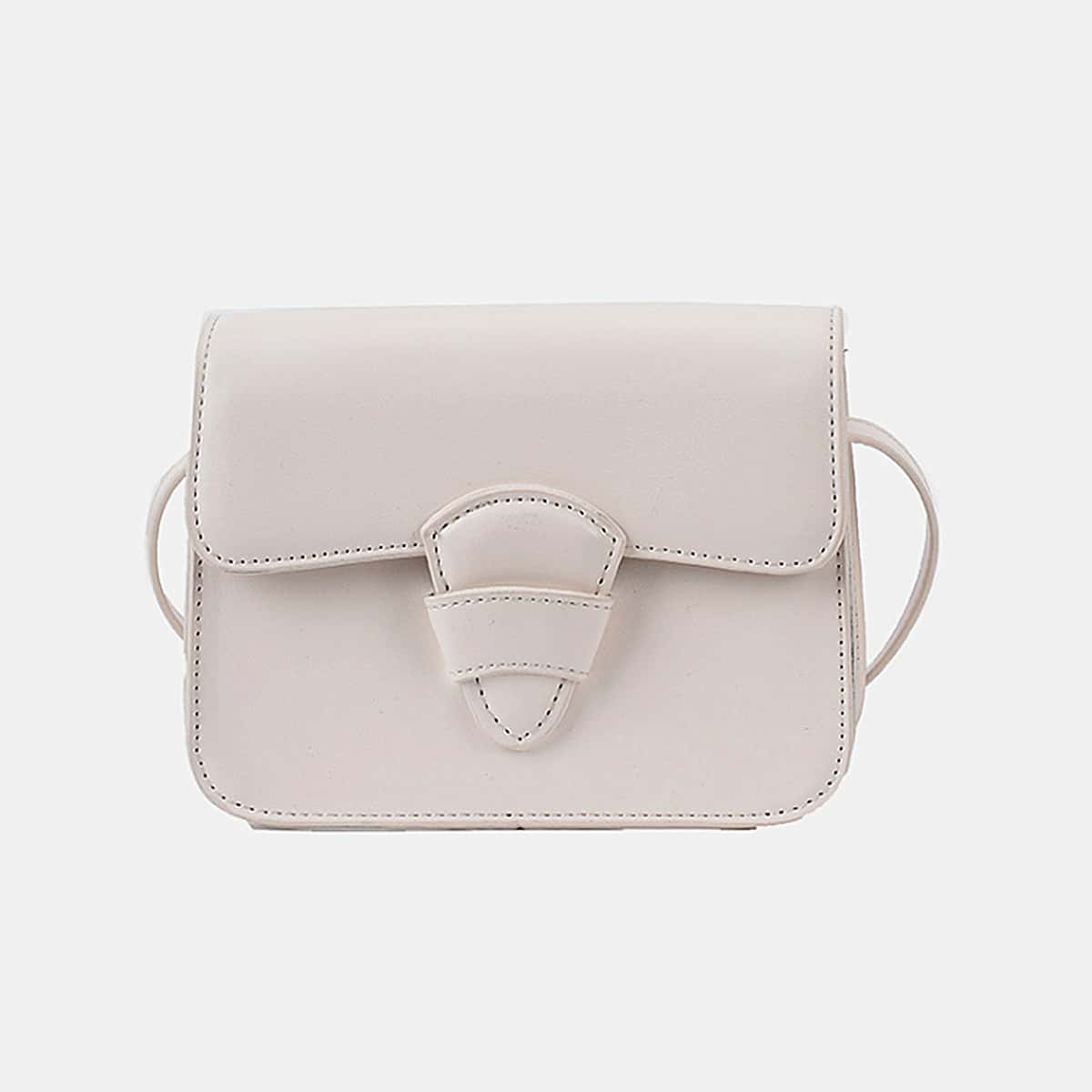 

Push Lock Crossbody Bag, Beige
