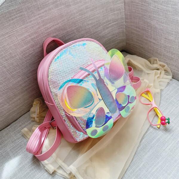 

Girls Reflective Butterfly & Sequins Decor Backpack, Pink