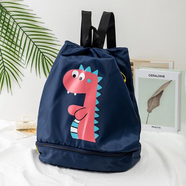 

Boys Cartoon Dinosaur Graphic Backpack, Blue