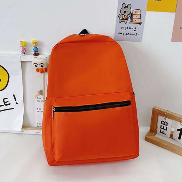 

Kids Minimalist Pocket Front Backpack, Orange