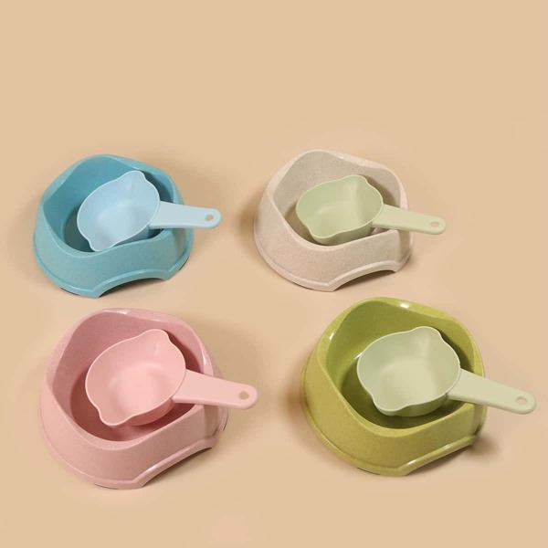 

1set Random Color Pet Bowl With Scoop, Multicolor