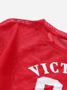 SHEIN Girls 3pcs Letter Graphic Tee & Camisole And Shorts - Multicolor - View 4