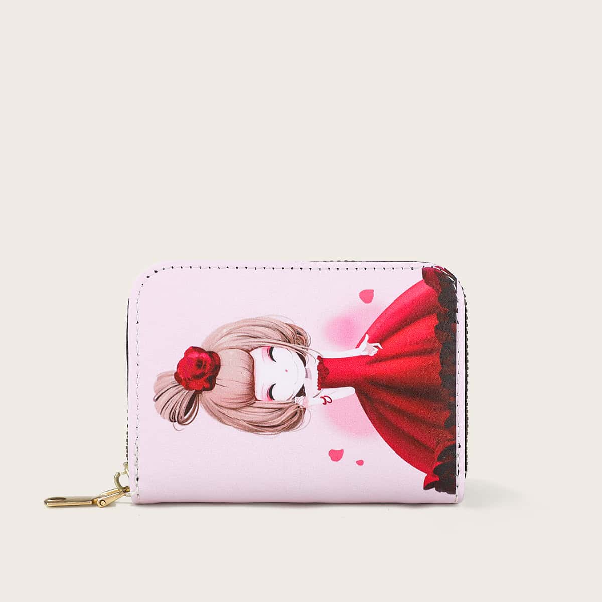 

Cartoon Graphic Purse, Pink